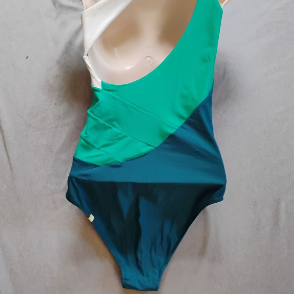 Summersalt The Sidestroke One Piece Swimsuit Size 6LT Tall Colorblock Green - Picture 6 of 15